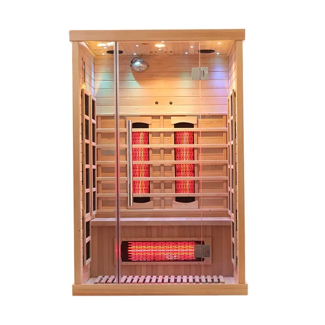 Luxury Solid Wood Morden Design Indoor 2 Person Infrared Sauna Room