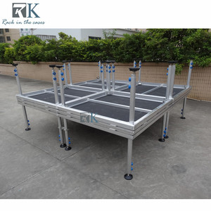 Escenario Modular Portátil de Aluminio con Patas Encajables, Plataforma Antideslizante de Alta Resistencia para Bodas, Conciertos y Eventos - Product Image 1