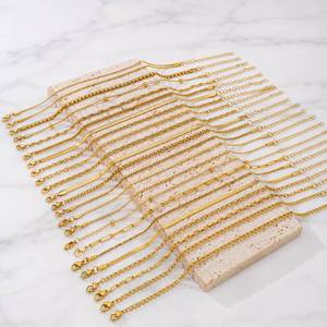 Chunky Fashion Personalized Luxury Stainless Steel 18 K Gold Plated Geometric Trendy Women's <b>Stacked</b> <b>Bracelets</b> Bangles - Product Image 6