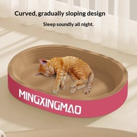 Coussin à gratter pour chat en carton ondulé haute densité durable, sans éclats de papier, style mignon, jouet pour affûter les griffes