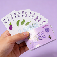 Nouvelles cartes de mahjong américaines professionnelles imprimées, design personnalisé, cartes de poker mahjong en PVC imperméables