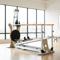 Plataforma de Pilates Tmax de Grado Comercial para Entrenamiento Cardiovascular y de Flexibilidad, Equipo de Pilates de Madera de Arce, Plataforma de Estiramiento