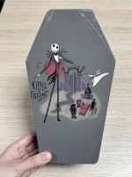 Caja de Metal para Dulces con Forma de Ataúd de Halloween, Decoración Navideña, Envase para Regalos, Dulces y Chocolates