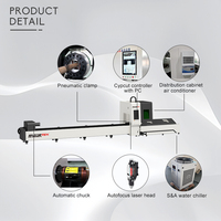 Promotion Machine de découpe laser à fibre métallique CNC haute puissance 3000w pour tube en acier métallique, machine de découpe de tube de 6m