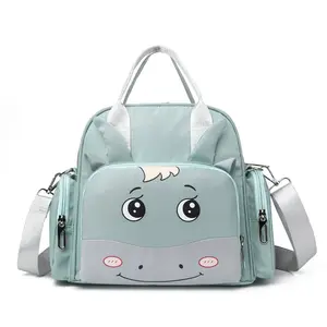 Low Moq Customized Luxury Multi-function Mother Backpack Cartoon Waterproof Diaper Bag Fashion Mummy Baby Bag