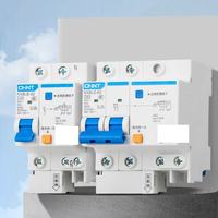 Disjoncteur modulaire Chint MCCB RCBO 2P 3P 4P, unité de déclenchement thermique-magnétique 6kA 50/60Hz 6-125A, protection contre les fuites à la terre pour