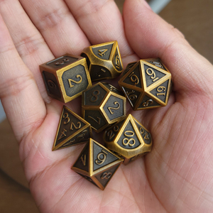 Cadeau de fête en métal 7 pièces ensemble donjons et dragons solide dés mdn cadeau jeu de société jouet - Product Image 5