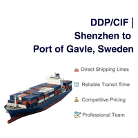 Transitaire maritime professionnel Chine vers le port de Gavle, Suède, expédition LCL DDP CIF, marchandises dangereuses et générales, 7x24