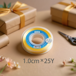 Nastro in Raso 1.0cm 25Y Colore Champagne D-37 - Product Image 3