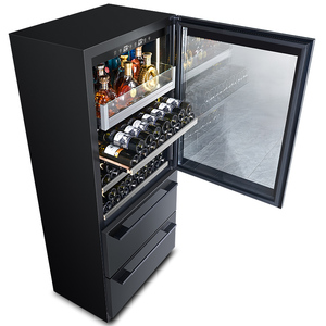 Vinoteca NUELEAD NE-380D de Doble Temperatura, Diseño Comercial con Cajones, Estante de Almacenamiento, Innovadora Bisagra Oculta, Moderna, Delgada y de Perfil Bajo - Product Image 6