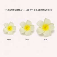 Fleurs artificielles réalistes en mousse PE Plumeria pour accessoires de cheveux de mariée, fournitures de bricolage, coiffure florale