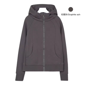 Sudadera con capucha cálida de invierno con cremallera frontal, top de alta calidad para mujer con orificio para el pulgar, sudadera con capucha, deportiva - Product Image 2