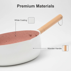 Prix de gros Mini poêle à sauce antiadhésive polyvalente en acier au carbone étanche avec manche en bois - Product Image 3