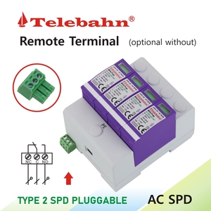 Telebahn AC SPD 4P 275V 320V 385V 20kA -40kA KEMA T2 dispositif de protection contre les surtensions <span class=keywords><strong>TN</strong></span>-S à <span class=keywords><strong>3</strong></span> phases Protection contre les surtensions - Product Image 5