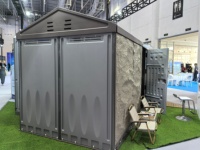 Cabane Modulaire Préfabriquée Portable Isolée Imperméable et Mobile Shed Tiny House WooWild |   Parc d'entrepôts mobiles intelligents à énergie solaire