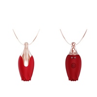 Collier vibrant en forme de rose, recharge magnétique, 10 fréquences, pendentif vibrant, vibrateur puissant pour femmes, jouet sexuel