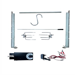 Kit de rôtissoire <span class=keywords><strong>pour</strong></span> barbecue en acier Corten avec <span class=keywords><strong>moteur</strong></span> sans fil, brasero extérieur et système de rôtissage sur braiseur - Product Image 2