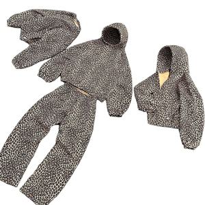 Sudadera con Capucha Oversize de Algodón 100% con Diseño Personalizado y Logotipo OEM, Estilo Urbano Y2K, Tejido Terry, Holgada, con Estampado de Leopardo Completo, para Exteriores - Product Image 3