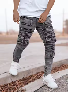 ديزنيو عالية الجودة الرجال البضائع الجينز مخصص المطرزة ضئيلة تمتد غسل الجينز الرجال - Product Image 4