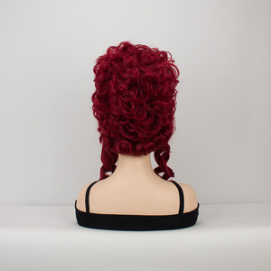 <span class=keywords><strong>Parrucca</strong></span> rossa da 12 pollici <span class=keywords><strong>barocca</strong></span> ad alveare con corpo in fibra sintetica ad alta temperatura in fibra di Halloween <span class=keywords><strong>parrucca</strong></span> Cosplay per donna - Product Image 4