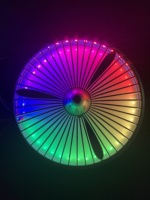 Ventilateur turbo avec éclairage LED pour scène, contrôleur SPI/DMX, éclairage haute luminosité