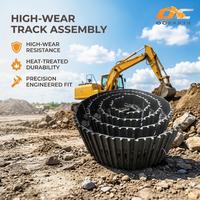 OC PARTS Ensemble de maillons de chenille pour mini-excavatrice 201-32-00200 pour Komatsu PC56, Pièces de train de roulement de chenille, Groupe de chaînes de chenille