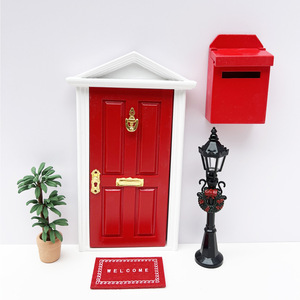 <span class=keywords><strong>Accessoires</strong></span> pour <span class=keywords><strong>maison</strong></span> <span class=keywords><strong>de</strong></span> poupée 1/12 Boîte aux lettres Elf Garden Miniature Wooden Gate Dwarf Fairy Tale Door - Product Image 2