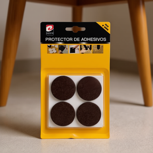 Erp 4 Patins de protection adhésifs pour pieds de table ronds 38 mm Marron - Product Image 2