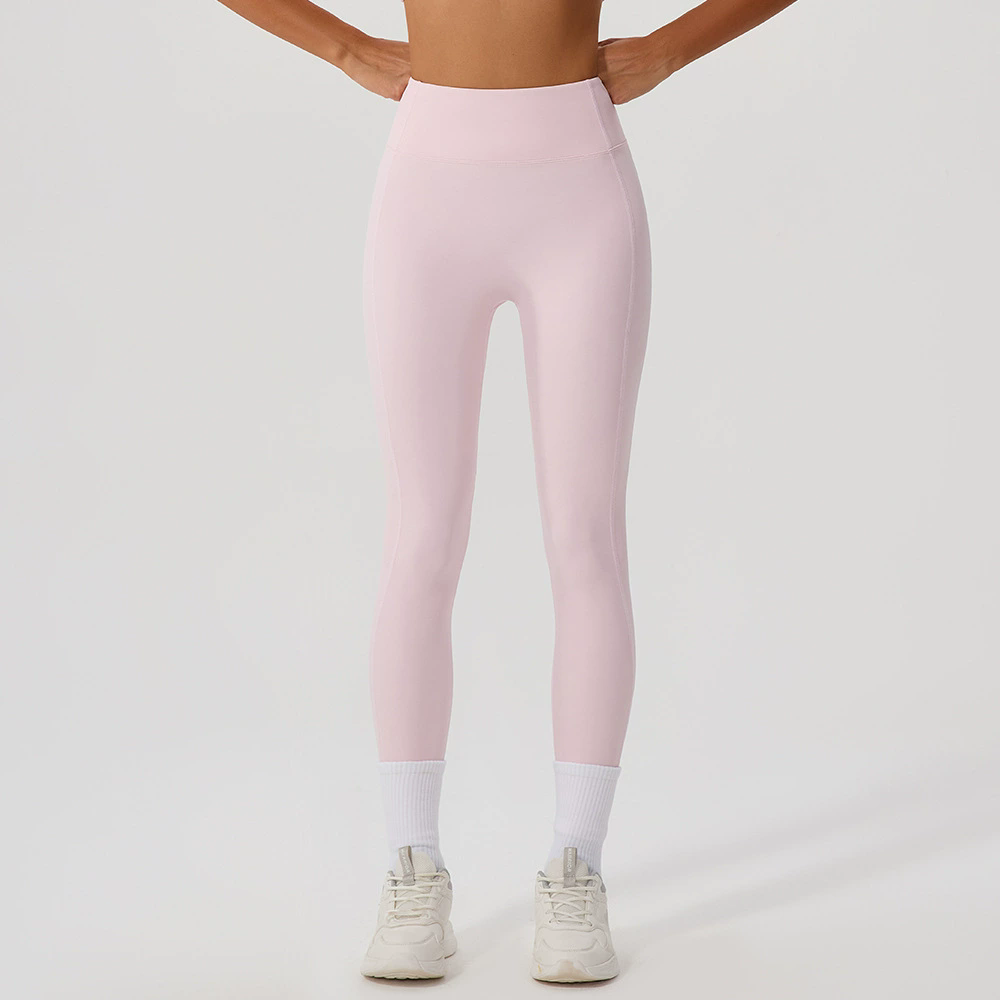 High-Waist Activewear Leggings (Z429): back view showing construction, seams and support