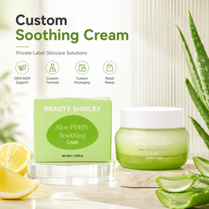 Crema Calmante de <span class=keywords><strong>Aloe</strong></span> <span class=keywords><strong>Vera</strong></span> PDRN, Hidratante, Reparadora, Anti-enrojecimiento, Fórmula Personalizada, Empaque Personalizado, Marca Privada OEM ODM - Product Image 2