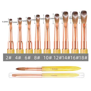 1Pc Yellow Kolinsky Nail Art <b>Brush</b> Acrylic UV Gel Extension Pen Nail Polish Painting Drawing <b>Brush</b> Nail Art <b>Brush</b> - Product Image 5