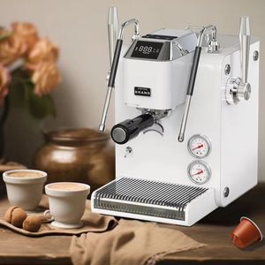 Cafetera Espresso Profesional Semiautomática de Acero Inoxidable con Medidor y Espumador de Leche - Product Image 6