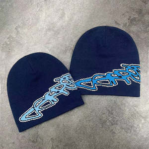 Fabricante de Gorros Reversibles, Gorro de Punto Jacquard, Gorro de Moda para Mujer y Hombre, Gorros de Invierno Y2K con Logotipo Personalizado - Product Image 1
