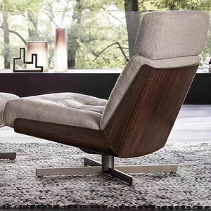 Fauteuil luxueux avec design à dossier pour l'extérieur Salon d'extérieur moderne avec tissu en velours à Nova - Product Image 5