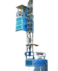 Sc100 100 vfd jenis bahan konstruksi lift penumpang hoist untuk bangunan tinggi dengan perangkat keselamatan