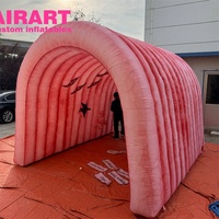Tunnel gonflable rose sur mesure pour exposition, tunnel gonflable en forme d'organes gastro-intestinaux