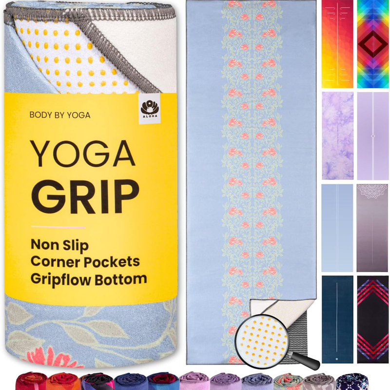 Silicon Yoga Towel Printed Non Slip