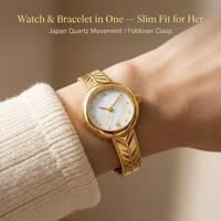 Montre-bracelet vintage en acier inoxydable argenté pour femme, étanche, à quartz, avec cadran coquille et bracelet fin