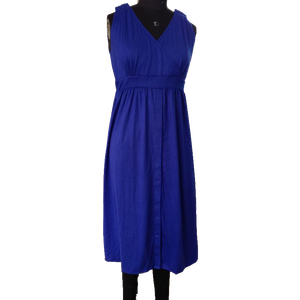 Vestido de playa de maternidad de algodón de bambú para mujeres embarazadas estampado floral cuello sin mangas hasta la rodilla 1 pieza servicio OEM - Product Image 1