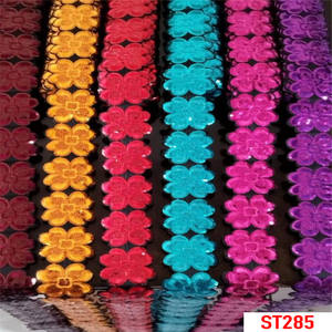 Precio al por mayor, cinta de <span class=keywords><strong>encaje</strong></span> de <span class=keywords><strong>guipur</strong></span> con lentejuelas doradas, cortina bordada hecha a mano, adorno de <span class=keywords><strong>encaje</strong></span>, 2,5 cm, 3 cm de ancho, adorno de código de barras - Product Image 2