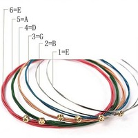 5pcs Rainbow Colorful Guitar Strings 1-6 E-A for Classical Classic Guitar Strings Classic Acoustic Folk Guitar Parts Accessories