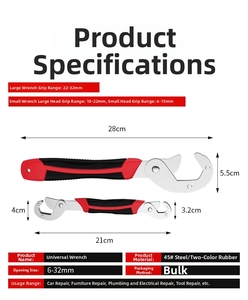 Heavy Duty Multi-purpose Quick Snap Adjustable Screw <strong>Wrench</strong> <strong>Combination</strong> <strong>Wrench</strong> Set - Product Image 4