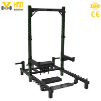 Équipement d'exercice professionnel commercial HUANYU Hip Bridge Squat 2-en-1 2070*1850*2260mm 150kg avec cadre robuste et pieds de sécurité