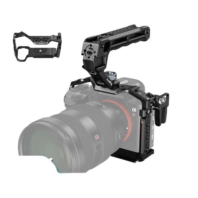 For for A7 III/A7R III Camera Cage Kit with Top Handle and Cable-Metal Material Portable Design