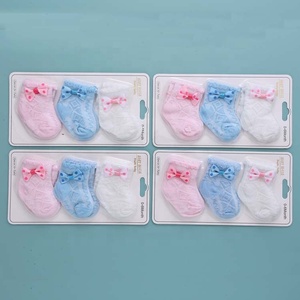 Chaussettes courtes tricotées douces pour bébés et tout-petits, style mode, pour filles, été, avec logo personnalisé, décontractées, vente en gros - Product Image 2