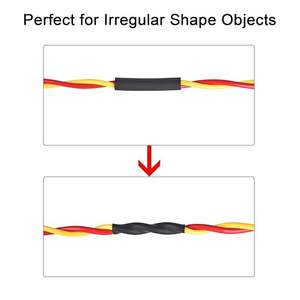 Gaine thermorétractable noire homologuée UL 3:1 - 3/<span class=keywords><strong>8</strong></span> pouce 20 pieds, qualité marine, doublée d'adhésif, étanche et résistante à l'huile - Product Image 3
