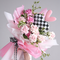 Papier d'emballage pour bouquet, papier d'emballage pour fleurs de couleur dégradée, populaire et esthétique, imperméable, pour l'emballage de cadeaux floraux quotidiens