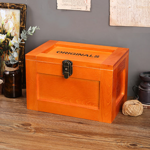 Boîte de rangement en bois massif Master Gu avec serrure pour enfants, organisateur de bureau à domicile, couleur bois naturel 5070 - Product Image 5