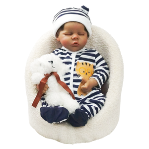 Poupées <span class=keywords><strong>reborn</strong></span> africaines de 18 pouces, mignonnes, au toucher doux et réaliste, poupées <span class=keywords><strong>reborn</strong></span> réalistes pour les enfants, cadeau d'anniversaire - Product Image 4