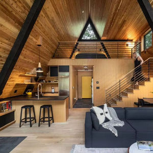 Maisons préfabriquées en vente chaude Maisons en <span class=keywords><strong>A</strong></span> Maisons triangulaires Villas de luxe préfabriquées - Product Image 3